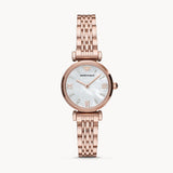 Emporio Armani Gianni T-Bar Mother of Pearl Dial Rose Gold Steel Strap Watch For Women - AR11316 Authentic Buy Shop Now