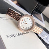 Emporio Armani Rosa Quartz Mother of Pearl White Dial Rose Gold Steel Strap Watch For Women - AR11355 Authentic Buy Shop Now