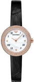 Emporio Armani Rosa Quartz Mother Of Pearl White Dial Black Leather Strap Watch For Women - AR11356 Authentic Buy Shop Now