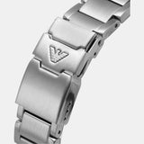 Emporio Armani Diver Chronograph Quartz Black Dial Silver Steel Strap Watch For Men - AR11360 Authentic Buy Shop Now