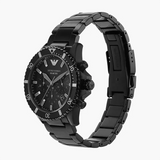 Emporio Armani Diver Chronograph Black Dial Black Steel Strap Watch For Men - AR11363 Authentic Buy Shop Now