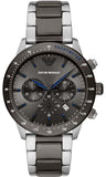 Emporio Armani Chronograph Grey Dial Two Tone Steel Strap Watch For Men - AR11391 Authentic Buy Shop Now