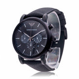 Emporio Armani Luigi Analog Black Dial Black Leather Strap Watch For Men - AR11450 Authentic Buy Shop Now