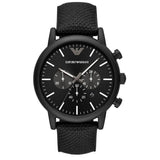 Emporio Armani Luigi Analog Black Dial Black Leather Strap Watch For Men - AR11450 Authentic Buy Shop Now