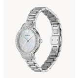 Emporio Armani Cleo Crystals Mother Of Pearl Dial Silver Steel Strap Watch For Women - AR11484 Authentic Buy Shop Now