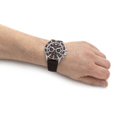 Emporio Armani Diver Chronograph Brown Dial Brown Leather Strap Watch For Men - AR11486 Authentic Buy Shop Now