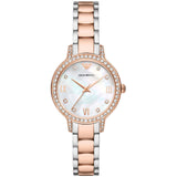 Emporio Armani Cleo Mother of Pearl Dial Two Tone Steel Strap Watch For Women - AR11499 Authentic Buy Shop Now