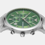 Emporio Armani Renato Chronograph Green Dial Silver Steel Strap Watch For Men - AR11507 Authentic Buy Shop Now