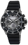 Emporio Armani Mario Chronograph Black Dial Black Leather Strap Watch For Men - AR11243 Authentic Buy Shop Now