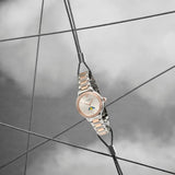 Emporio Armani Mia Three Hand Moonphase Mother of Pearl Dial Two Tone Steel Strap Watch For Women - AR11567 Authentic Buy Shop Now