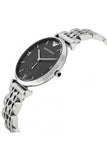 Emporio Armani Retro Black Dial Silver Steel Strap Watch For Men - AR1676 Authentic Buy Shop Now