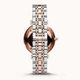 Emporio Armani Gianni T Bar Quartz White Dial Two Tone Steel Strap Watch For Women - AR80035 Authentic Buy Shop Now