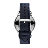 Emporio Armani Classic Quartz Blue Dial Black Leather Strap Watch For Men - AR1731 Authentic Buy Shop Now
