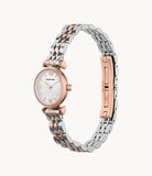 Emporio Armani Mother of Pearl Dial Two Tone Steel Strap Watch For Women - AR1689 Authentic Buy Shop Now