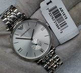 Emporio Armani Classic Silver Dial Silver Steel Strap Watch For Men - AR1819 Authentic Buy Shop Now