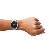 Emporio Armani Beta Chronograph Black Dial Steel Strap Watch For Men - AR1863 Authentic Buy Shop Now