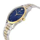 Emporio Armani Classic Quartz Blue Dial Two Tone Steel Strap Watch For Men - AR1868 Authentic Buy Shop Now