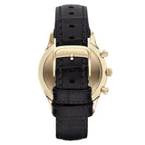 Emporio Armani Classic Chronograph White Dial Black Leather Strap Watch For Men - AR1892 Authentic Buy Shop Now