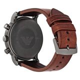 Emporio Armani Classic Chronograph Black Dial Brown Leather Strap Watch For Men - AR1919 Authentic Buy Shop Now