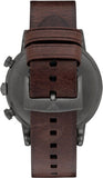 Emporio Armani Classic Chronograph Black Dial Brown Leather Strap Watch For Men - AR1919 Authentic Buy Shop Now