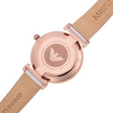 Emporio Armani Gianni T Bar Mother Of Pearl Pink Dial Pink Leather Strap Watch For Women - AR1958 Authentic Buy Shop Now