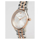 Emporio Armani Alpha Silver Dial Two Tone Steel Strap Watch for Women - AR1962 Authentic Buy Shop Now
