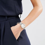 Emporio Armani Alpha Silver Dial Two Tone Steel Strap Watch for Women - AR1962 Authentic Buy Shop Now
