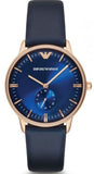 Emporio Armani Classic Quartz Blue Dial Blue Leather Strap Watch For Men - AR2071 Authentic Buy Shop Now