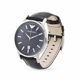 Emporio Armani Renato Black Dial Leather Strap Watch For Men - AR2411 Authentic Buy Shop Now