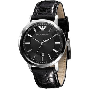 Emporio Armani Classic Quartz Black Dial Black Leather Strap Watch For Men - AR2429 Authentic Buy Shop Now