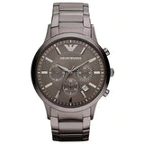 Emporio Armani Classic Chronograph Grey Dial Grey Steel Strap Watch For Men - AR2454 Authentic Buy Shop Now