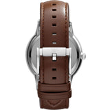 Emporio Armani Renato Silver Dial Brown Leather Strap Watch For Men - AR2463 Authentic Buy Shop Now