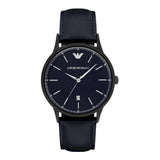 Emporio Armani Renato Quartz Blue Dial Blue Leather Strap Watch For Men - AR11190 Authentic Buy Shop Now