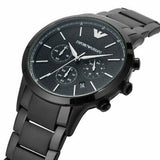 Emporio Armani Dress Chronograph Quartz Black Dial Black Stainless Steel Strap Watch For Men - AR2485 Authentic Buy Shop Now