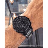 Emporio Armani Dress Chronograph Quartz Black Dial Black Stainless Steel Strap Watch For Men - AR2485 Authentic Buy Shop Now