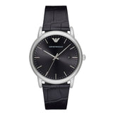 Emporio Armani Luigi Quartz Black Dial Black Leather Strap Watch For Men - AR2500 Authentic Buy Shop Now