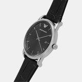 Emporio Armani Luigi Quartz Black Dial Black Leather Strap Watch For Men - AR2500 Authentic Buy Shop Now