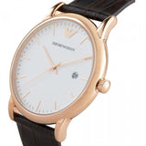 Emporio Armani Luigi White Dial Brown Leather Strap Watch For Men - AR2502 Authentic Buy Shop Now