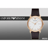 Emporio Armani Luigi White Dial Brown Leather Strap Watch For Men - AR2502 Authentic Buy Shop Now