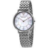 Emporio Armani Kappa Mother of Pearl Dial Silver Steel Watch For Women - AR2507 Authentic Buy Shop Now