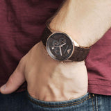 Emporio Armani Sport Chronograph Brown Dial Brown Stainless Steel Watch For Men - AR5890 Authentic Buy Shop Now