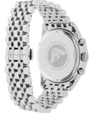 Emporio Armani Tazio Chronograph Black Dial Silver Steel Strap Watch For Men - AR5988 Authentic Buy Shop Now