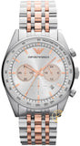Emporio Armani Sportivo Chronograph Silver Dial Two Tone Steel Strap Watch For Men - AR5999 Authentic Buy Shop Now