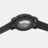 Emporio Armani Luigi Automatic Skeleton Black Dial Black Leather Strap Watch For Men - AR60012 Authentic Buy Shop Now