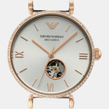 Emporio Armani Gianni T-Bar Analog White Dial Two Tone Steel Strap Watch For Women - AR60019 Authentic Buy Shop Now