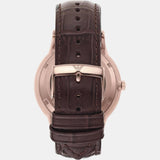 Emporio Armani Meccanico Automatic Silver Dial Brown Leather Strap Watch For Men - AR60039 Authentic Buy Shop Now