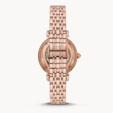 Emporio Armani Meccanico Crystals Black Dial Rose Gold Steel Strap Watch For Women - AR60043 Authentic Buy Shop Now