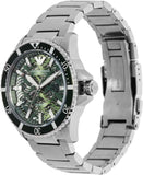 Emporio Armani Diver Automatic Green Dial Silver Steel Strap Watch For Men - AR60061 Authentic Buy Shop Now