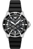 Emporio Armani Meccanico Automatic Black Dial Black Silicone Strap Watch For Men - AR60062 Authentic Buy Shop Now