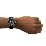 Emporio Armani Meccanico Automatic Black Dial Black Silicone Strap Watch For Men - AR60062 Authentic Buy Shop Now